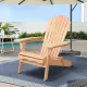 Gardeon Adirondack Outdoor Chairs Wooden Beach Chair Patio Furniture Garden Natural