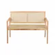 Gardeon Garden Bench Wooden Bench Outdoor PVC Woven Seat Backrest 107cm