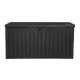 Gardeon Outdoor Storage Box 270L Container Lockable Garden Bench Tool Shed Black