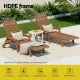 Gardeon Sun Lounge Lounger Beach Chair HDPE Patio Outdoor Furniture with Wheels Brown