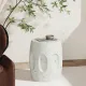 Heavy Duty Concrete Side Table Modern Decorative Garden Stool Patio End Table