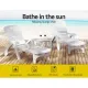 Gardeon Sun Lounger Folding Chaise Lounge Chair Wheels Patio Outdoor Furniture