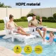 Gardeon Folding Sun Lounger Adirondack Chair Outdoor Lounge Setting HDPE Recliner Footrest White