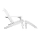 Gardeon 5PC Adirondack Outdoor Table and Chairs Wooden Sun Lounge Patio Furniture White
