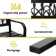 Gardeon Outdoor Garden Bench Seat Outdoor Furniture Steel 2 Seater Park Black