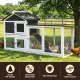 i.Pet Chicken Coop Rabbit Hutch Extra Large Wooden Run Cage House With Run Cage