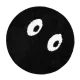 Round Rug Cute Black Face Rug Soft Flocking Carpet Skid Resistant Rug for Bedroom Bathroom Living Room 80x80cm / 31.5x31.5in