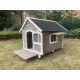 YES4PETS L Timber Pet Dog Kennel House Puppy Wooden Timber Cabin Grey