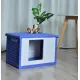 YES4PETS Small Plastic Pet Dog Puppy Cat House Kennel Blue