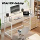 Artiss Computer Desk Home Office Study Table Desks w/Drawers Open Shelf Oak 160CM