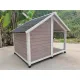 YES4PETS L Timber Pet Dog Kennel House Puppy Wooden Timber Cabin 130x105x100cm Grey