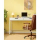 White Computer Desk – Modern PC Laptop Table for Gaming, Home Office, or Study Space Furniture