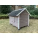 YES4PETS L Timber Pet Dog Kennel House Puppy Wooden Timber Cabin Grey