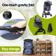 i.Pet Pet Stroller Pram Gravity Folding Dog Cage Large Travel Pushchair 4 Wheels