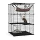 CARLA HOME Large Cat Cage Diy Enclosure, 3 Tier Pet Playpen Cat Kennel