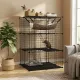 CARLA HOME Large Cat Cage Diy Enclosure, 3 Tier Pet Playpen Cat Kennel