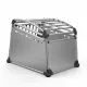 Aluminium Dog Travel Crate 56x65x77cm - Medium Pet Car Transport Cage Kennel Box