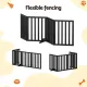i.Pet Dog Gate Playpen Enclosure 4 Panels Pet Door Fence Wooden Play Pen Stair