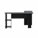 Artiss Computer Desk Shelf L-Shape Black 136CM
