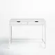 White Computer Desk – Modern PC Laptop Table for Gaming, Home Office, or Study Space Furniture