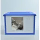 YES4PETS Small Plastic Pet Dog Puppy Cat House Kennel Blue