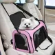 Foldable Travel Pet Carrier Bag Portable Cat Dog Kennel Bag Pink - XL