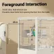 Bird Cage Double Layer Metal Villa Large Size Aviary House for Parrot Pet Indoor