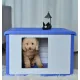 YES4PETS Small Plastic Pet Dog Puppy Cat House Kennel Blue